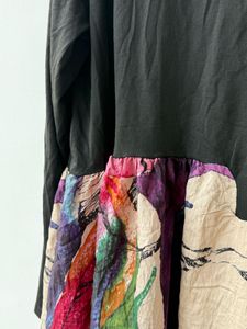 Abstract Print Long Sleeve Dress