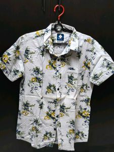 Men's Short Sleeve Floral Print Shirt