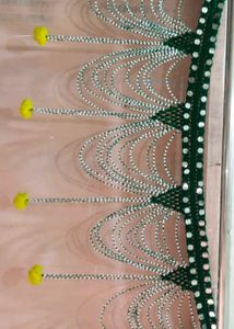 Handmade Green Woolen Door Toran.