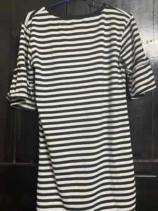 Striped Bell Sleeve Mini Dress
