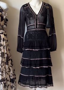 Black Lace Detailed Dress