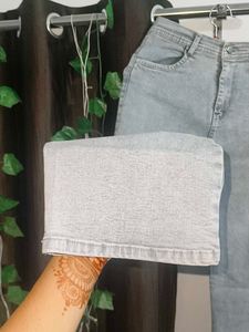 LOW PRICE! Light Blue Cargo Straight Fit Jeans