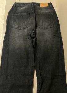 Black Wide Leg Denim Jeans