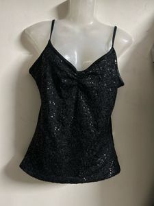 Sparkly Black Camisole Top