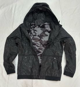 Men’s Black Camo Hooded Jacket