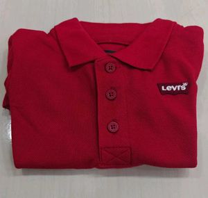 (Imported) Levi’s Kids Classic Red Polo Tshirt