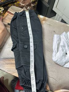 Boys White Shirt and Cargo Pants Set
