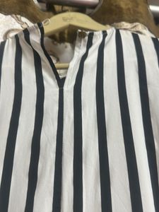 Chic Striped &amp; Solid Midi Dress