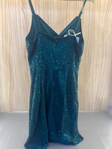 Sparkling Green Sequin Mini Dress