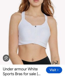 under armour White Sports Bra with Front Zipper