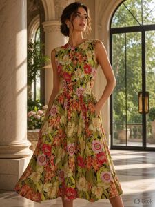 COMBO OF Floral sleeveless Dresses 🌼