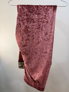 embroidered square neck velvet kurti with trouser