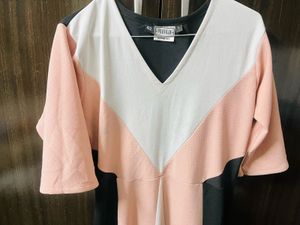 Stylish Color Block Midi Dress