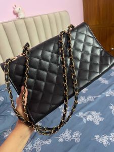 Black Quilted Chain Shoulder Bag | Stylish Crossbo