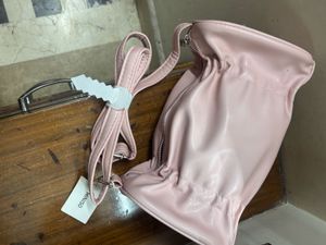 Cute Pink Ruched Hobo Sling Bag