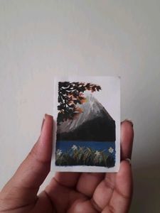 Handmade mini painting for decor