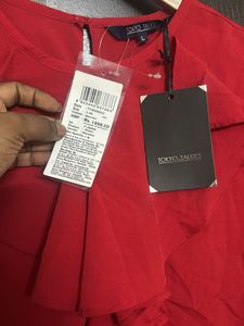 Elegant Red Ruffle Dress