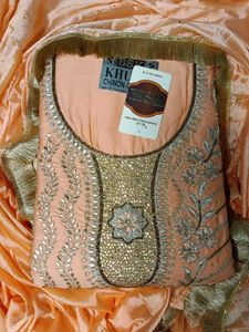 Peach Embellished Salwar Kameez