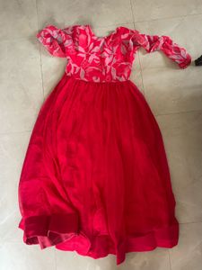 pink anarkali