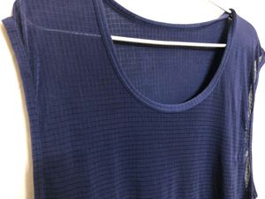 Blue sleeveless Dress