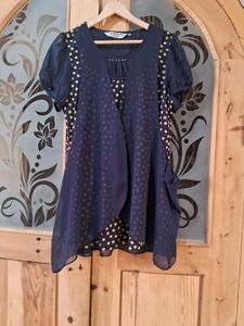Navy Polka Dot Tunic