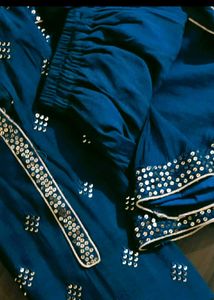 handloom Navy Blue Sharara Set