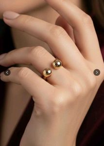 Elegant Gold Ball Ring