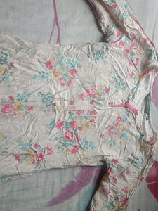 Floral Print Midi Kurta