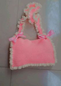 Crochet Ruffle Bag