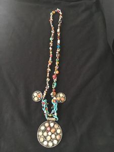 Natural multi agate Beaded Necklace