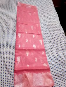 Elegant Pink Silk Saree