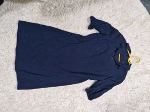 Navy Blue Long Sleeve Tunic Top
