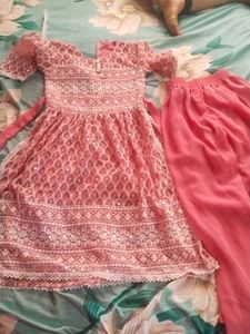 Stunning Pink Sequined Kurta Set