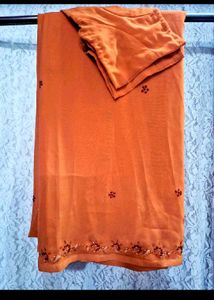Elegant Orange Saree