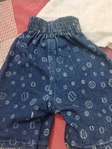Cute Minnie Mouse T-Shirt &amp; Denim Shorts Set