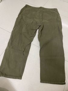 Olive Green Casual Pants