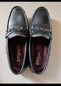 Men's Black Leather Loafers