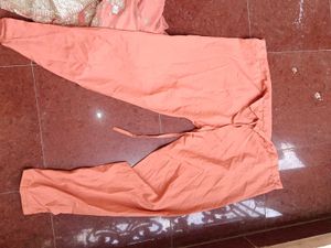 Elegant Peach Kurta Set with Dupatta