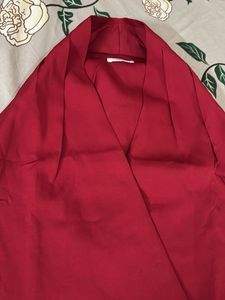 Elegant Red Co-ord Set With Skorts
