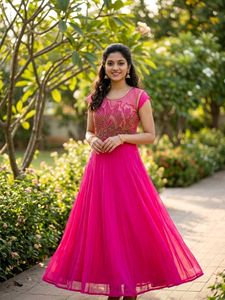 Stunning Pink Embroidered Gown