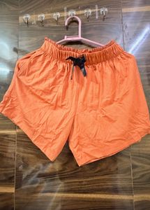 Orange Drawstring Shorts