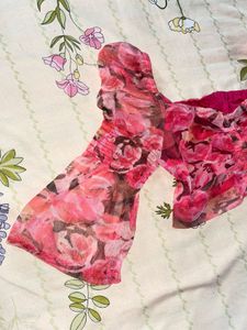 Floral Print Sheer Blouse
