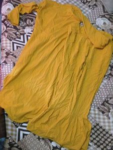Yellow Embroidered Kurta Set with Bell Bottoms