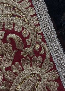 Elegant Black &amp; Gold Embellished Saree