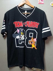 Varsity/Jersey-Style Tom &amp; Jerry Unisex T-shirt