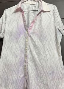 Textured Button-Up Shirt