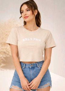Graphic Print Cropped T-Shirt