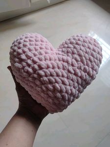 Crochet Heart Pillow