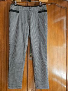 Imported Checked Woollen Trouser
