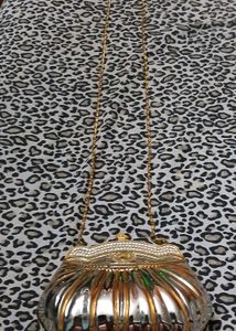 Vintage Metallic Clutch Bag with Rhinestones
